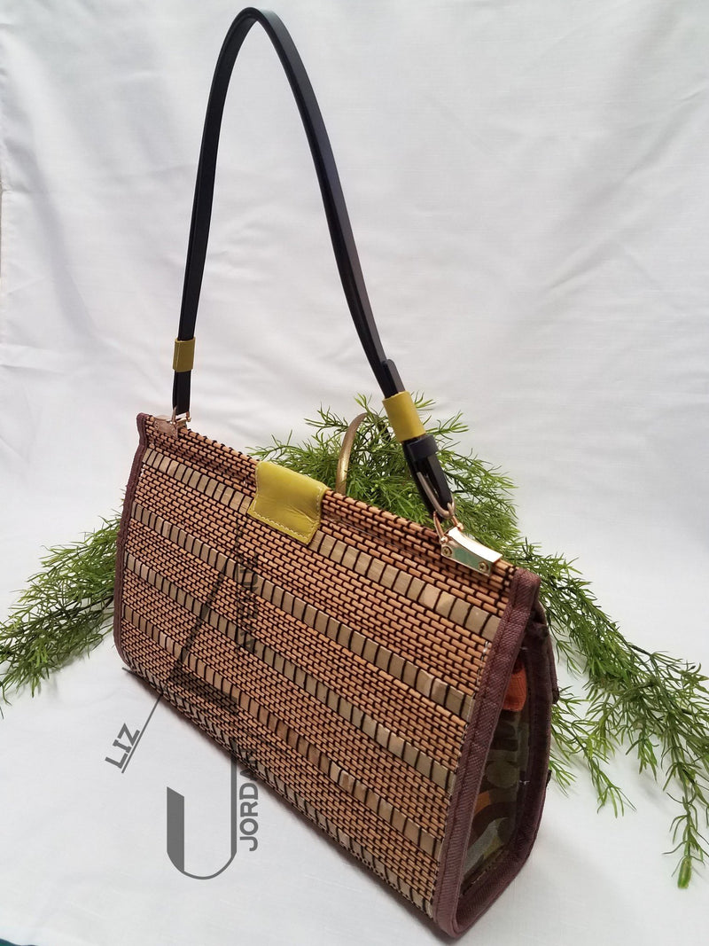 Autumn Breeze Recycle Leather And Bamboo Handbag Bags Handbags Purses