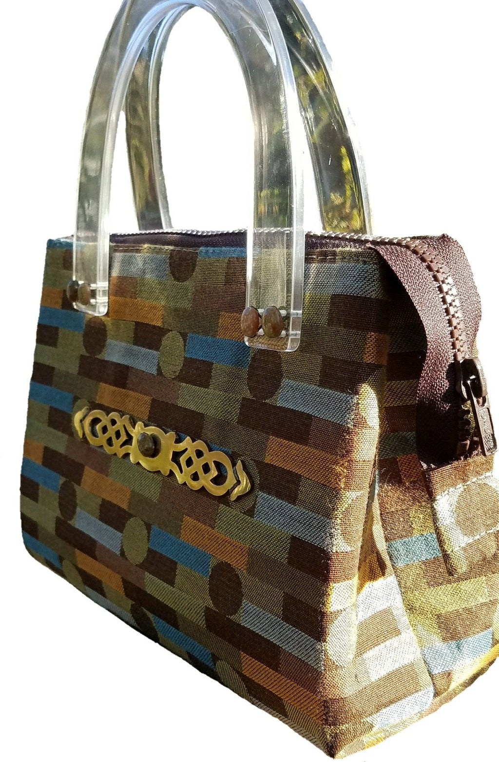 Liz Jordan Designs - Handcrafted - Little handbag - Custom made - made to order - Stepping Stones Collection #1003