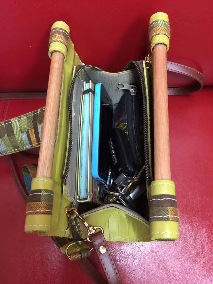 Liz Jordan Designs - Handcrafted - Leather /  Fabric Clutch purse - Custom made. Made to order. Stepping Stone Collection #1004