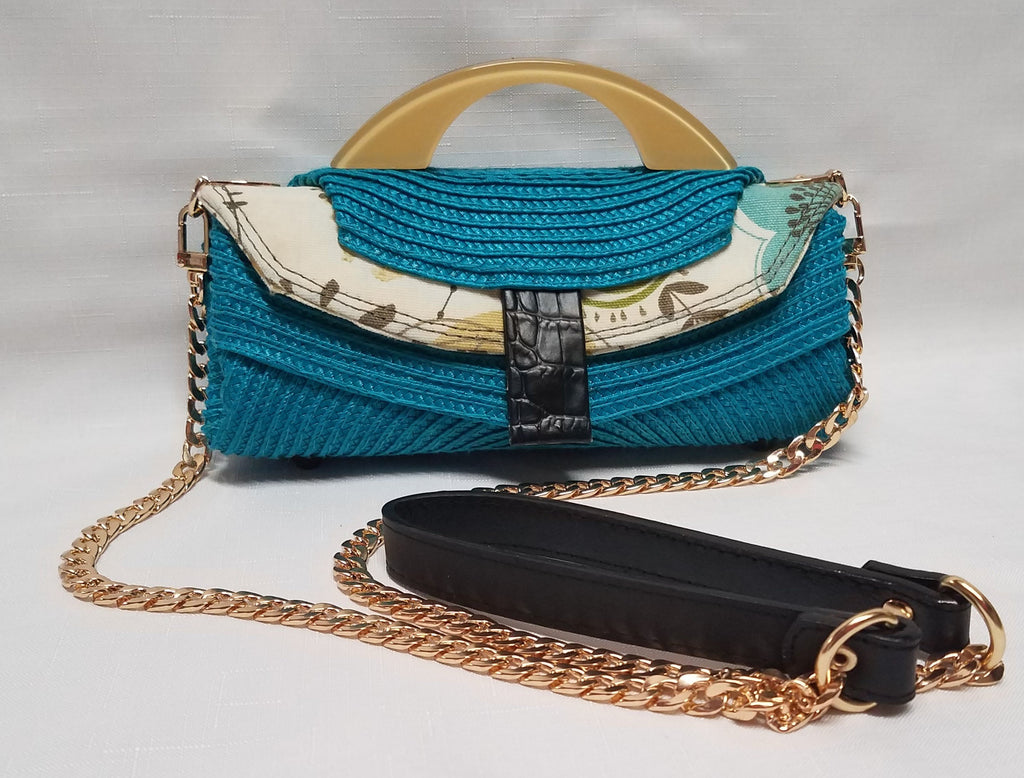 Eclipse | Turquoise - Handcrafted - Little handbag