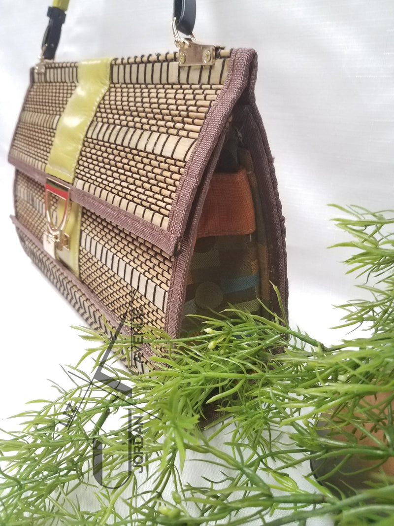 Autumn Breeze Recycle Leather And Bamboo Handbag Bags Handbags Purses