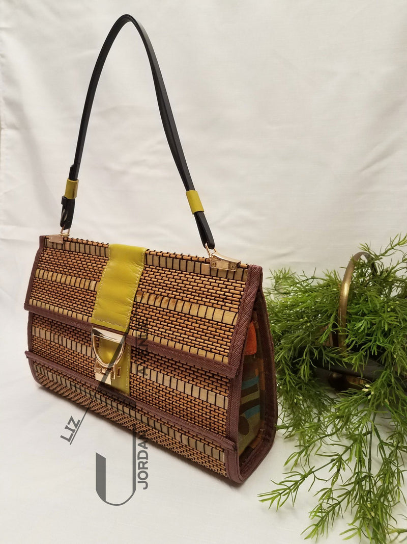 Autumn Breeze Recycle Leather And Bamboo Handbag Bags Handbags Purses